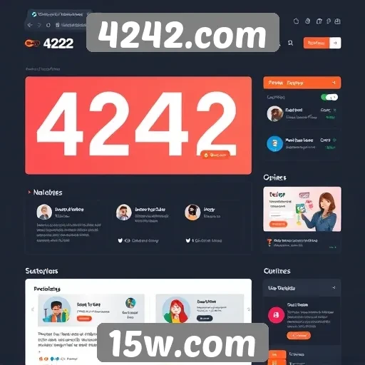 Análise da interface de usuário do site 4242.com